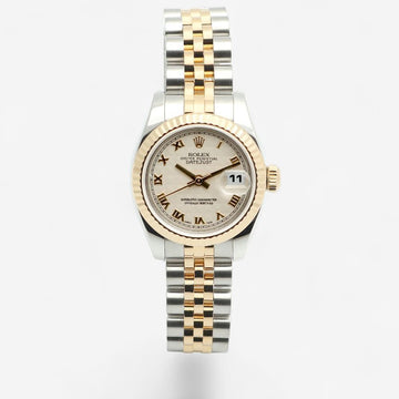 ROLEX Datejust Kombi 26 Damenarmbanduhr Pyramid Ivory Roman 2009 150396958