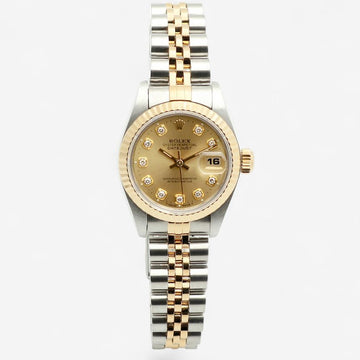 ROLEX Datejust 26 Damenuhren Kombi Champagne Gold After Diamond 1995 150396964