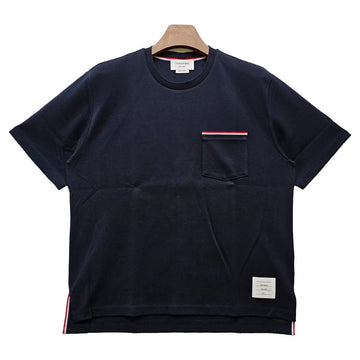 THOM BROWNE オーバーサイズ ポケット ストライプ ミラノ コットン 半袖 Tシャツ 07323 415 71165699