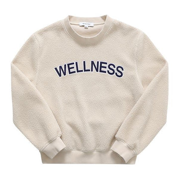 SPORTY & RICH CREAM SHERPA CAPSULE Wellness Sherpa Damen Cropped Sweatshirt CR666CR 144731307 [P]