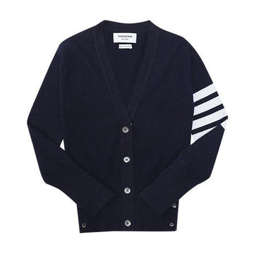 THOM BROWNE 4バー ストライプ カシミア Vネック レディース カーディガン 415 00011 001A 144596039