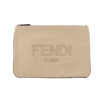 Fendi Fabric Canvas Logo Pouch Clutch Bag 36411K-1 150405254
