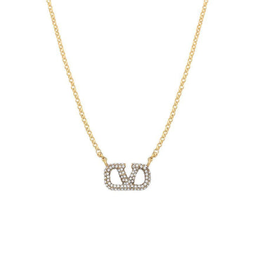 Valentino Garavani V Logo Crystal Necklace 5W2J0Q37 YCW MH5 144731963