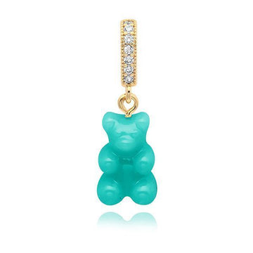 CRYSTAL HAZE Nostalgia Bear - Mykonos Blue - Pave Connector 144767788 [P]