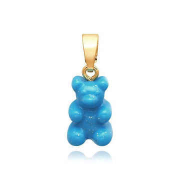 CRYSTAL HAZE Nostalgia Bear - Lagoon - Classic Connector Gold Pendant Charm 144767886 [P]