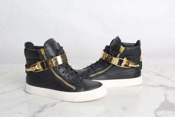 Giuseppe Zanotti Black Gold High-Top Sneakers 37(240) 150417240