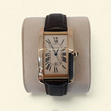 Cartier 2505 Tank Rose Gold 18K American Automatic Unisex Watch L 150440789
