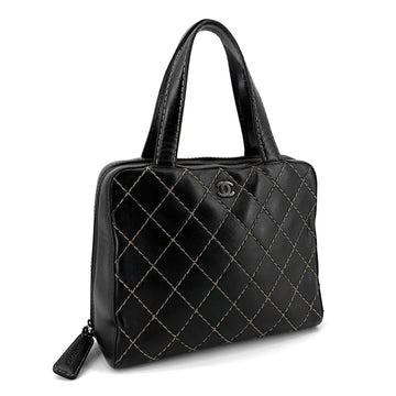 CHANEL ワイルドスティッチシルバー トートバッグ 150442055