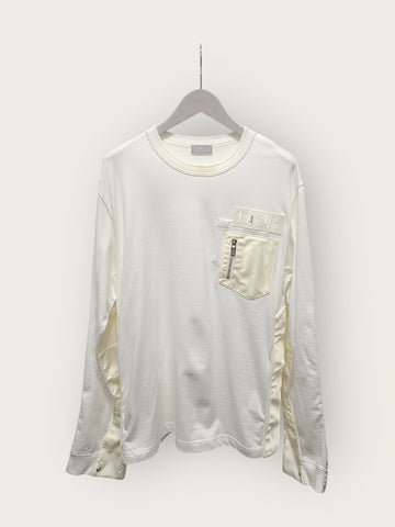 Dior X Sacai Embroidered Logo White Long Sleeve 150442121