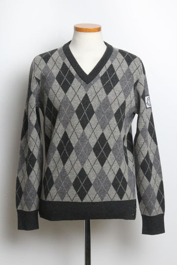 MONCLER Argyle V-Ausschnitt Strick M(55) 150459798