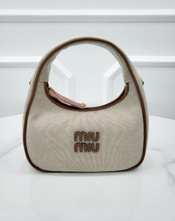 Miu Miu Wander Canvas Hobo Bag 5BC125 150479828