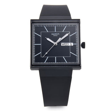 Swatch SO34B701 Bioceramic What If Blackagain Unisex Urethane Watch 145693494 [P]