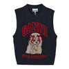 Ganni Women's Graphic Wool Vest Knit 150481763 [P]