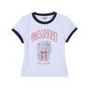 GANNI 女性用クロップキティTシャツ 150481772 [P]