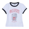 GANNI 女性用クロップキティTシャツ 150481772 [P]