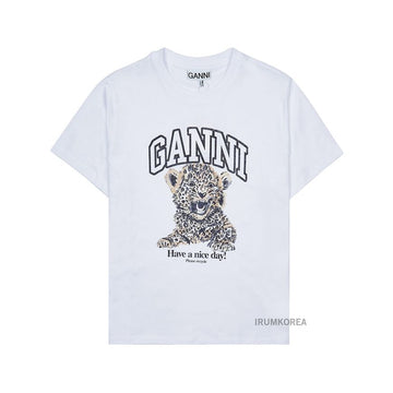 Ganni T4124 943 SS26 Women's Leopard Print T-Shirt 150481775