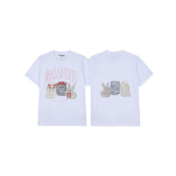 GANNI アニマルプリントTシャツ 150481781