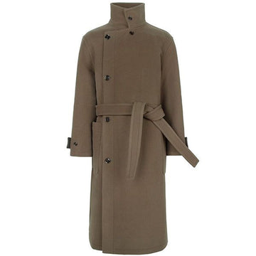 LEMAIRE 25FW Dark Squirrel Warp Wrap Wool Coat CO1037 LF1116 500 74142403