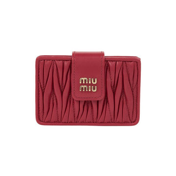 Miu Miu 5MC280 AFPP F0011 SS26 Women's Matelassé Napa Card Wallet 150514723