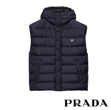 Prada Technical Fabric Hooded Padded Vest Navy SGC678 S OOO 13IL F0SVF 159499626 [P]