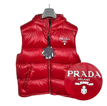 PRADA Glänzende Nylon-Padding-Weste für Herren rot SGC090 11A9 F0011 159499627 [P]
