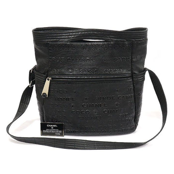 CHANEL A46636 Schwarz Prägung Leder Unlimited 31 Rue Cambon Große Tote 2WAY (12. Serie) 150535791