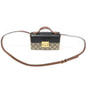 Gucci 652683 GG Supreme Canvas Black Leather Padlock Mini Top Handle 2WAY 150535852 [P]