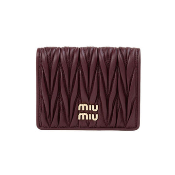 Miu Miu 5MV204 AFPP F0007 SS26 Women's Matelassé Napa Leather Wallet 150536478