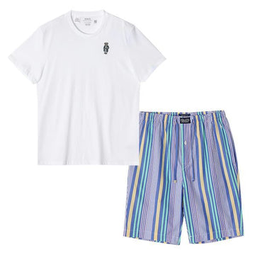 Polo Ralph Lauren Bear Pony Stripe Short Sleeve Pajama Set 144698745