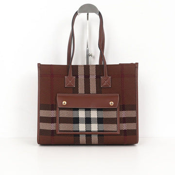 BURBERRY Freya Strick-Check Tote 8049133 150544502
