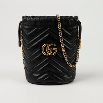 Gucci 575163 GG Marmont Bucket Mini Shoulder Crossbody Bag 150324208