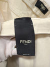 FENDI Weiße Creme Logo-Patch Denim-Hosen 32.34 150545374 [P]