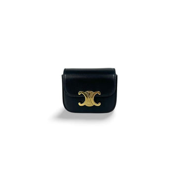 Celine Mini Triomphe Shiny Calfskin Black 150550920