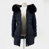 PRADA リナイロン三角ロゴフォックスファー女性ロングパディングジャケット330523-312 150555276 [P]