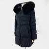 PRADA リナイロン三角ロゴフォックスファー女性ロングパディングジャケット330523-312 150555276 [P]