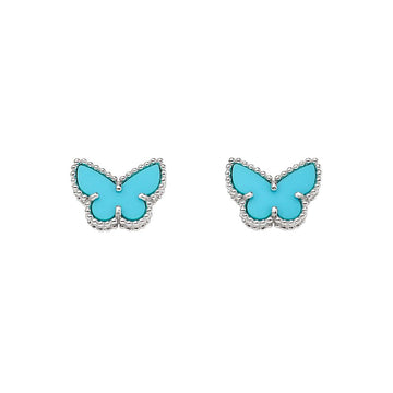 Van Cleef & Arpels Sweet Alhambra Butterfly Turquoise Earring 36455 150589315