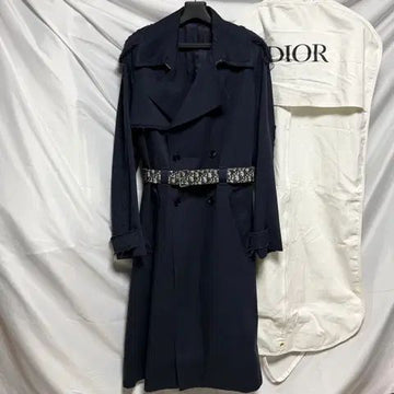 Dior Oblique Belted Distressed Over Coat 46 150589742
