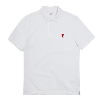 AMI Small Heart Logo Polo Unisex T-Shirt BFUPL001 760 100 144592111