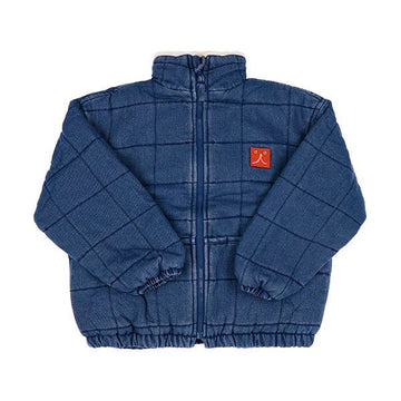 Bobo Choses Funny Face Denim Quilted Kids Jacket B224AC127 421 146710144