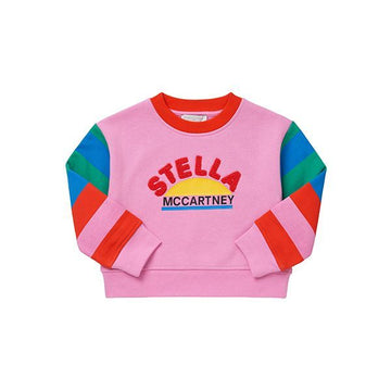 STELLA MCCARTNEY Logo Grafik Farb Streifen Kinder Sweatshirt TT4A20 Z0409 546 146710490