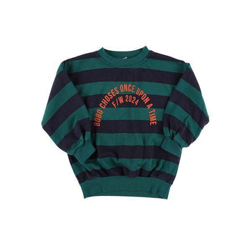 BOBO CHOSES Circle Logo Stripe Kinder Sweatshirt B224AC043 401 146710219