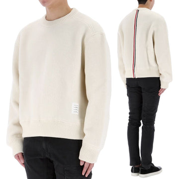 Thom Browne Wool Fleece Stripe Crewneck Sweater 113 150633145