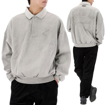 Fear of God 25FW Essential Embroidered Polo Sweatshirt 192HO252041F SMOKEGREY 150633763