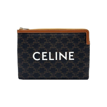 CELINE 10D672BZQ.04LU Triomphe Canvas Small Pouch Clutch 150633836