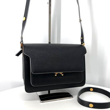 MARNI Saffiano Trunk Schultertasche Schwarz (SBMPN09NO1) 150633752