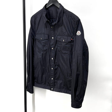 Moncler Shirt-Style Windbreaker Jacket Navy 150634260
