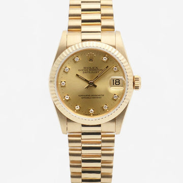 Rolex Datejust 31 Medium Gold 68278 Women's Gold Watch Original Diamond 1995 150634827