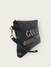 Gucci Black Web Logo Strap Leather Clutch Bag 150639901 [P]