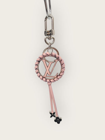 Louis Vuitton Pink Berry Leather Bag Charm Key Holder 150639936