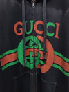 Gucci Black Interlocking Horsebit Reversible Hoodie Zip-Up 150641237 [P]